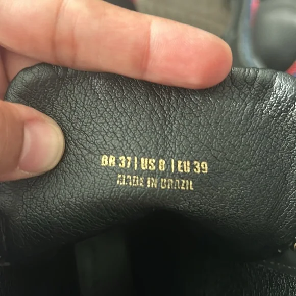 FARM Rio Black Boots with Red and Blue Accents - Picture 10 of 13